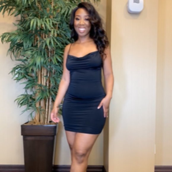 Mini Black Strappy Backless Dress - Picture 2 of 8